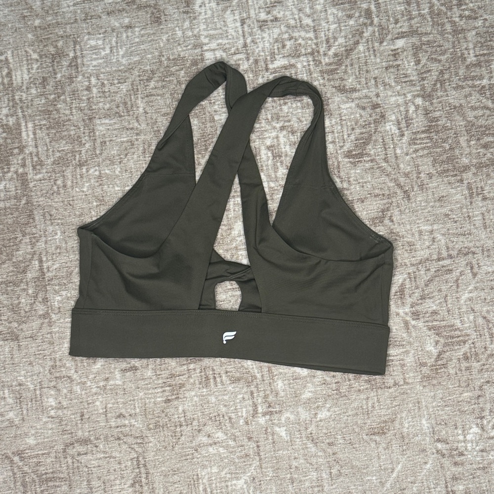 Fabletics Dark Green Sports Bra